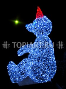 Новогодняя светящаяся фигура "Медведь". www.topiart.ru