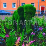 Топиари "Мамонтенок" из искусственного газона www.topiart.ru